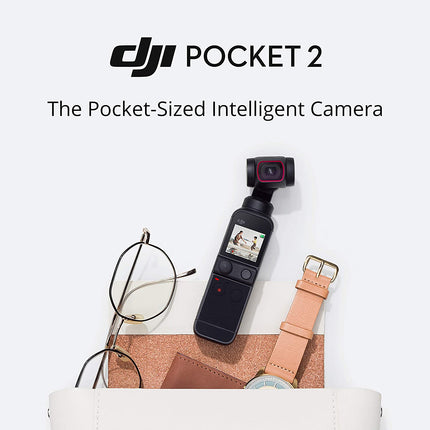 DJI Pocket 2 Creator Combo - 3 Axis Gimbal Stabilizer with 4K Camera, 1/1.7” CMOS, 64MP Photo, Pocket-Sized, ActiveTrack 3.0, Glamour Effects, YouTube Video Vlog, for Android and iPhone, Black - Unboxify