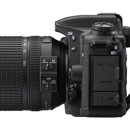 Nikon D7500 20.9MP Digital SLR Camera (Black) with AF-S DX NIKKOR 18-140mm f/3.5-5.6G ED VR Lens - Unboxify