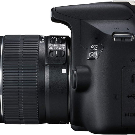 Canon EOS 1500D 24.1 Digital SLR Camera (Black) with EF S18-55 is II Lens (UNBOXED) - Unboxify