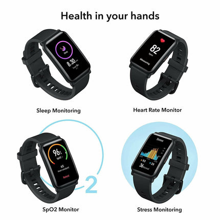 Honor Watch ES (Black, 4.16cm (1.64") AMOLED Touch Display) 95 Workout Modes, Automatic Workout Recognition, 12 Animated Workout Courses, Fast Charge, SpO2, Stress, Sleep Monitor, Watch Face Store - Grabgear.in