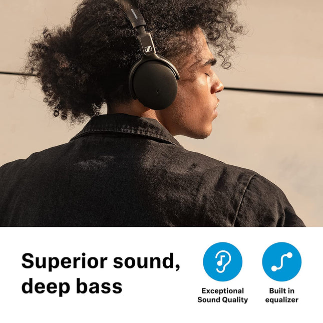 Sennheiser HD 350BT Bluetooth Wireless Over Ear Headphones with Mic - Unboxify