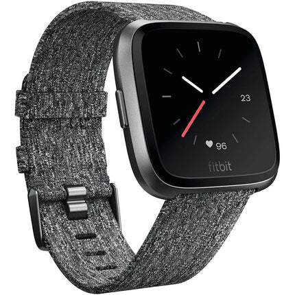 Fitbit Versa Special Edition Smart Watch, Charcoal Woven, One Size (S & L Bands Included) - Grabgear.in
