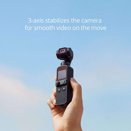 DJI Osmo Pocket2 - Handheld 3-Axis Gimbal Stabilizer with 4K Camera,1/1.7" CMOS,64MP Photo, Pocket-Sized, Active Track 3.0, Glamour Effects, Video Vlog for Android and iPhone (Black) - Grabgear.in