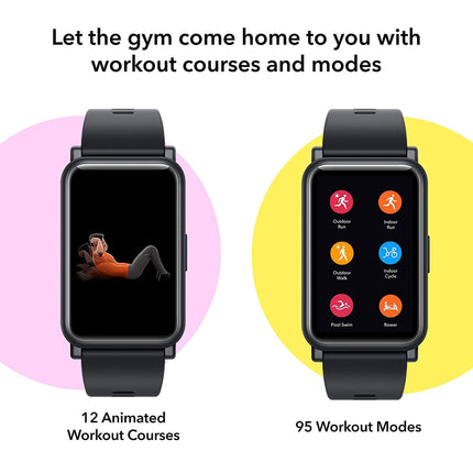 Honor Watch ES (Black, 4.16cm (1.64") AMOLED Touch Display) 95 Workout Modes, Automatic Workout Recognition, 12 Animated Workout Courses, Fast Charge, SpO2, Stress, Sleep Monitor, Watch Face Store - Grabgear.in