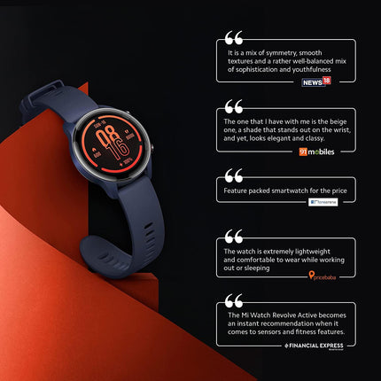 Mi Watch Revolve Active (Beige) - 1.39" AMOLED Display, SpO2, GPS and Sleep Monitor, Alexa Built-in, 117 Sports Mode, Personalized Watch Faces, 2 Weeks Battery Life, Music and Camera Control - Grabgear.in