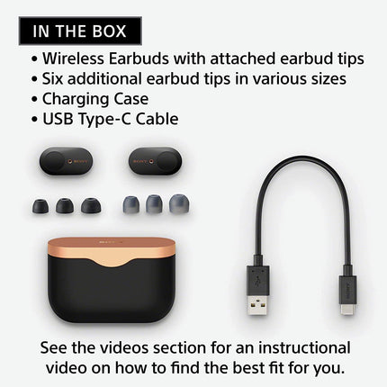 Sony WF-1000XM3 Truly Wireless Bluetooth Earbuds with Battery Life 32 Hours, Alexa Voice Control and mic for Phone Calls (Black) - Grabgear.in