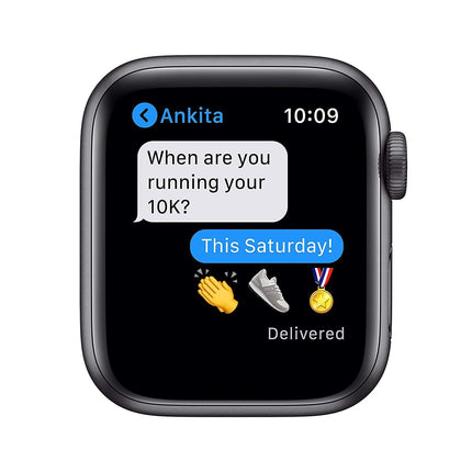 New Apple Watch Series 6 (GPS + Cellular) - Space Grey Aluminium Case with Black Sport Band - Grabgear.in