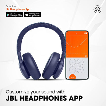 JBL Live 660NC, Smart Adaptive Noise Cancelling Bluetooth Wireless Over Ear Headphones with Mic (UNBOXED) - Unboxify