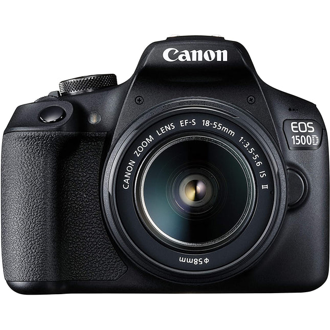 Canon EOS 1500D 24.1 Digital SLR Camera (Black) with EF S18-55 is II Lens (UNBOXED) - Unboxify