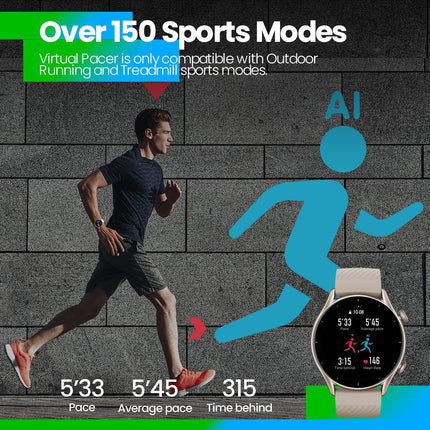 Amazfit GTR 3 Smart Watch with Heart Rate, SpO2, Sleep, Stress, Female Cycle Monitoring, Sports Watch with 150+ Sports Modes, GPS, 5 ATM Waterproof, Alexa Built-in (Graphite Black), Regular - Grabgear.in