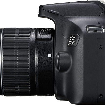 Canon EOS 3000D 18MP Digital SLR Camera (Black) (UNBOXED) - Unboxify