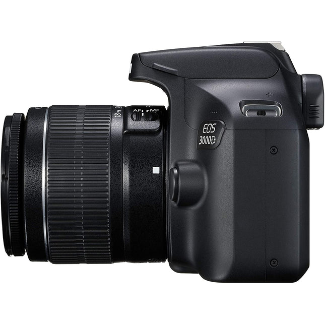 Canon EOS 3000D 18MP Digital SLR Camera (Black) (UNBOXED) - Unboxify