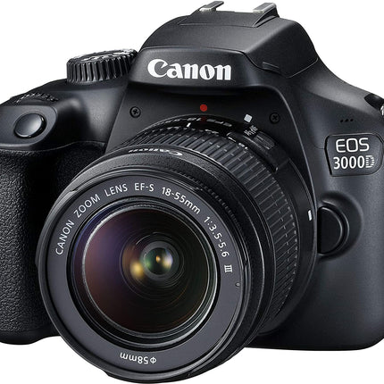 Canon EOS 3000D 18MP Digital SLR Camera (Black) (UNBOXED) - Unboxify
