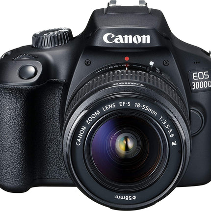 Canon EOS 3000D 18MP Digital SLR Camera (Black) (UNBOXED) - Unboxify