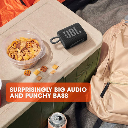 JBL Go 3, Wireless Ultra Portable Bluetooth Speaker, Pro Sound, Waterproof, Type C (UNBOXED) - Unboxify