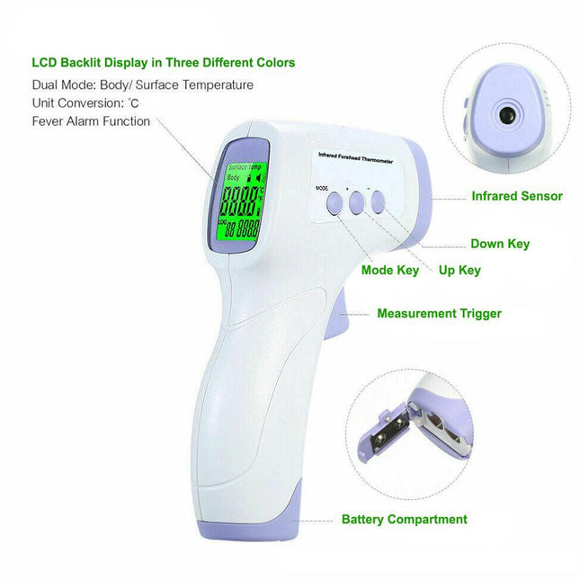 Techavent InstaTemp Digital Infrared Thermometer (KL717) CE, FDA, ROSH Approved - Grabgear.in